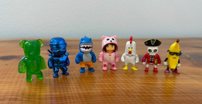 Scopely Lot of 7, Stumble Guys Miniature Toy Action Figurine