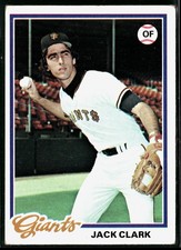 Jack Clark 1978 Topps #384 San Francisco Giants