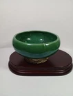 jade green McCoy ‘Pedestal Line’  bowl  (Possible Factory Crack Error!)
