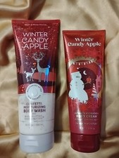 Bath  Body Works Winter Candy Apple Body Cream  Body Wash 2pc set - NEW