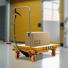 NEW Hydraulic Lift Table Cart 500 lbs Manual Single Scissor Lift Table 30.5" NEW