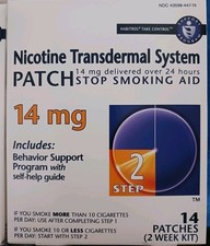 Nicotine Patches 14 Mg. 14 Per Box. 6 Boxes. Brand New