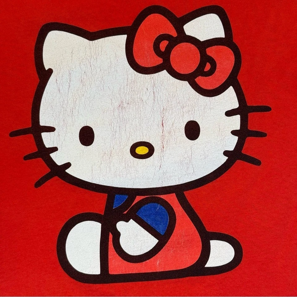 Sanrio Hello Kitty Bright Red Short Sleeve Tee Kids Size Small - Image 3 of 4