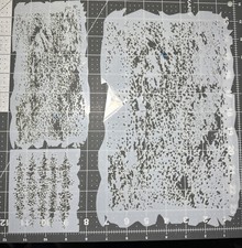 ZOMBIE BLASTER Skull TEXTURE AIRBRUSH Paint STENCIL SET 3 pc RUST GRUNGE RUST