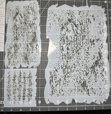 ZOMBIE BLASTER Skull TEXTURE AIRBRUSH Paint STENCIL SET 3pcs Mylar 10mil REUSE 