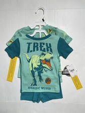 NWT Toddler Boy Dinosaur T-REX 4 Piece Pajama Set - Size 3T - FREE SHIPPING