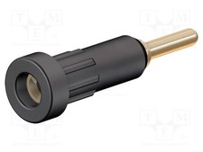 Buchse 10A L. ges: 24,5mm Steckverbinder: 2mm Bananen schwarz