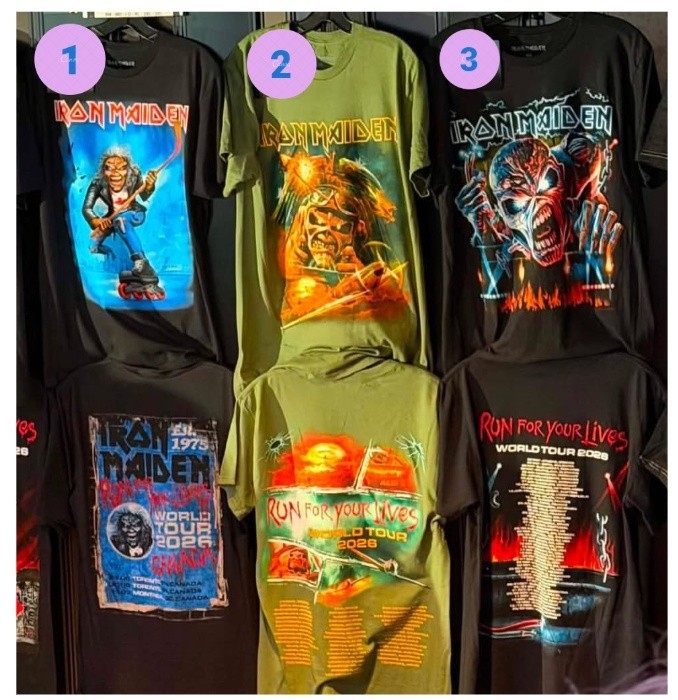 Camiseta Heavy Metal World Tour 2026 Ambos Lados Gráfico Colección Concierto Colección