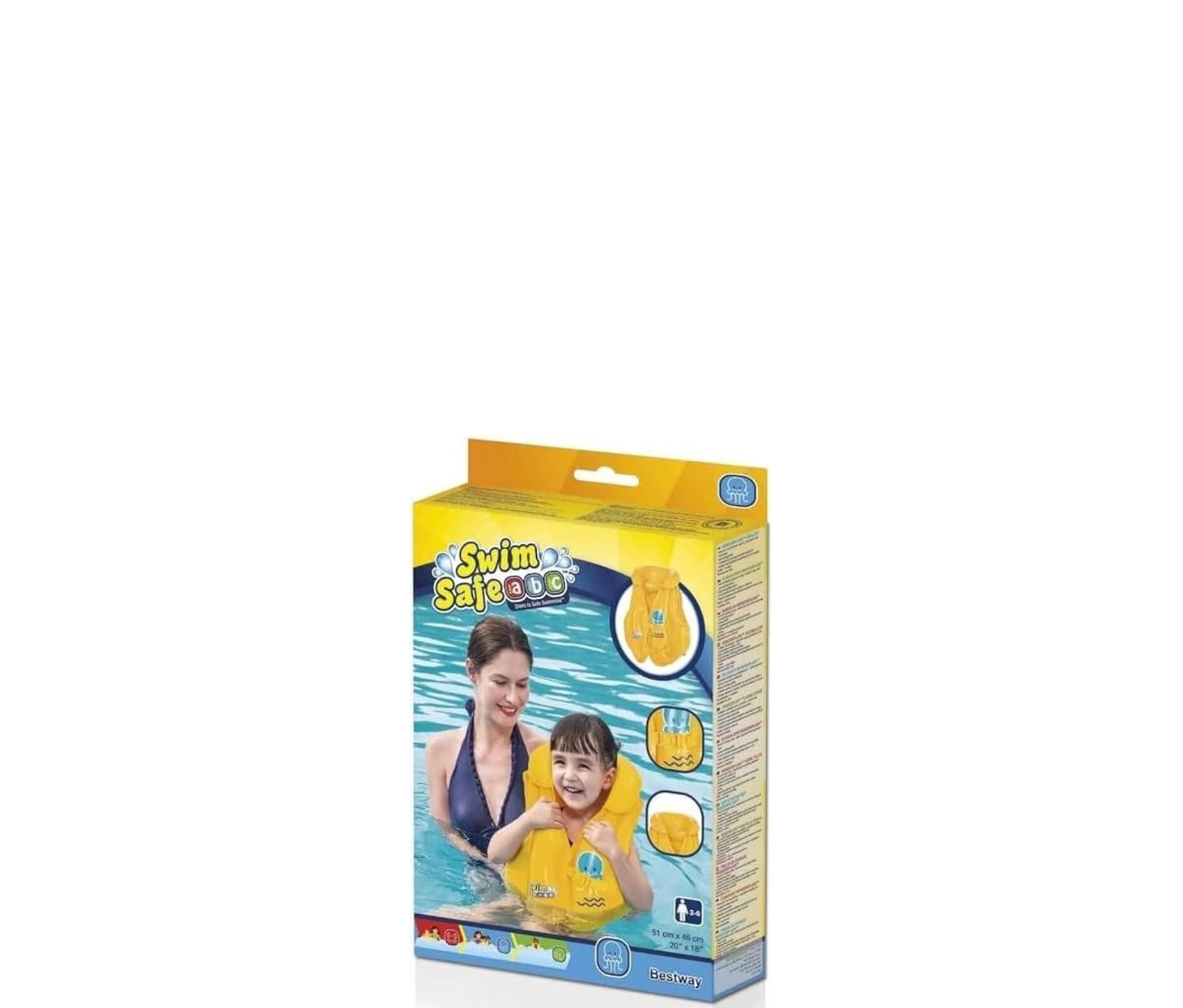 Giubbotto Salvagente Bestway Swim Safe - Step B - 3/6 Anni - 51cm x 46cm