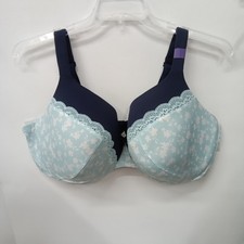 NWT Blue Catherines Full coverage Smooth Underwire Back Hook Bra Size 50B