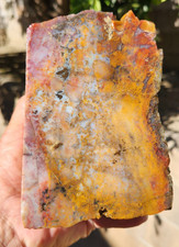Mojave Desert Moss Plume Agate Faced Rough 5"X4.5"X3.5" 6.3 Pounds See Video