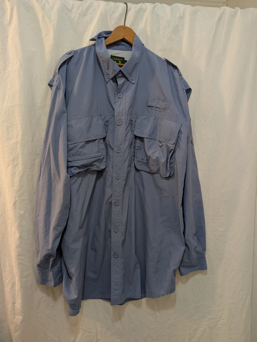 Chemise De Pêche Cabela's Guidewear Homme Orange UPF40 Manches Longues Taille L – Occasion