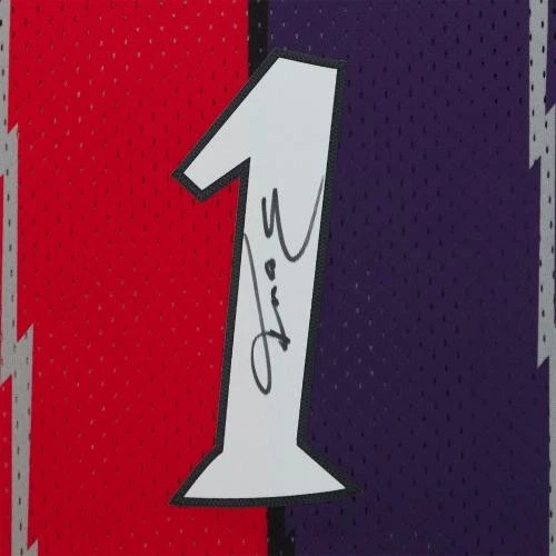 Camiseta deportiva firmada por Tracy McGrady Raptors Mitchell & Ness 1998-1999 Swingman Foto 4 de 4