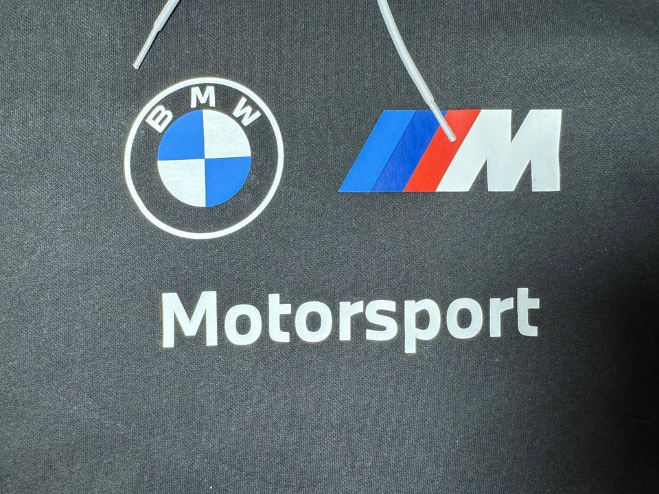 Sudadera con capucha negra BMW Motorsport para hombre talla mediana Puma suéter Foto 3 de 4