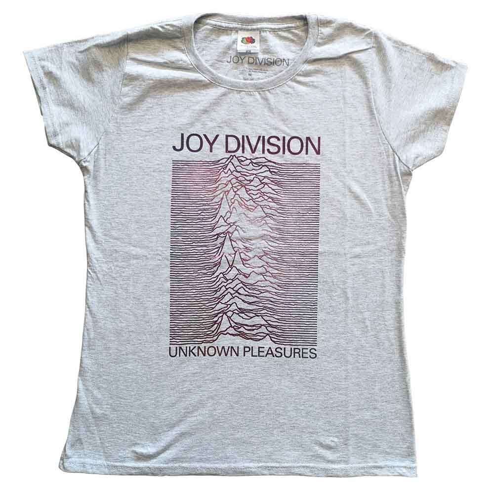 Joy Division T Shirt Space Lady Logo Official Womens Skinny Fit Heather Grey L