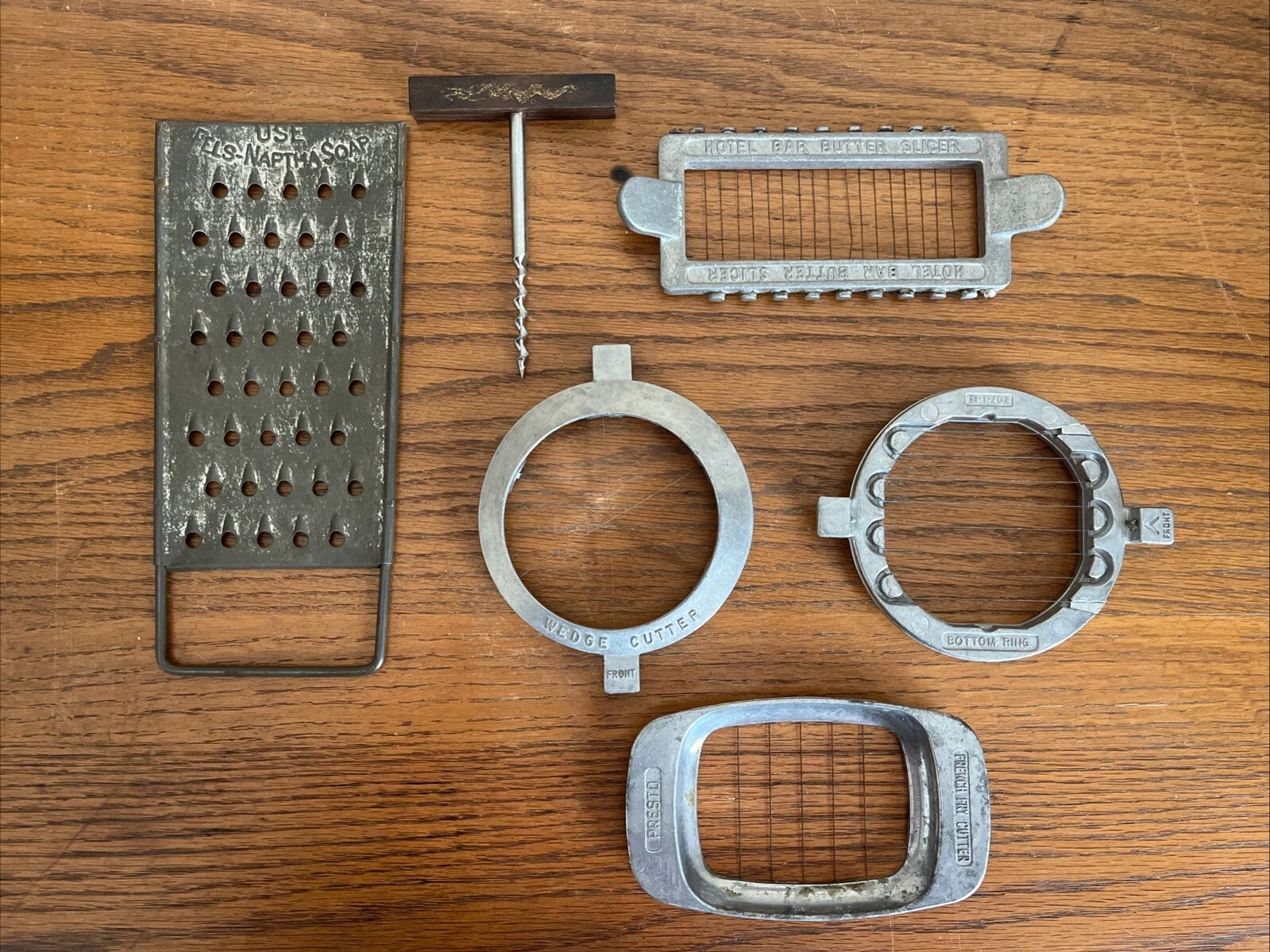 VTG Kitchen Tools and Slicer Butter French Fry Apple Grater Fels Naphtha Presto