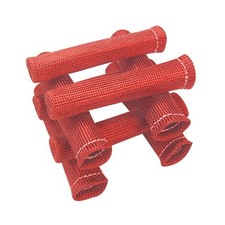Red 8pcs 1200 Spark Plug Wire Boots Heat Shield Protector Sleeve Sbc Bbc 350