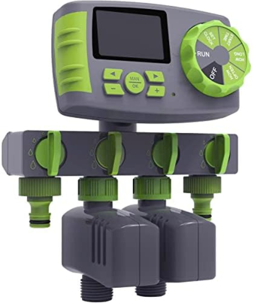 Programmatore Irrigazione 4 Vie con Valvole - Qualità Professionale