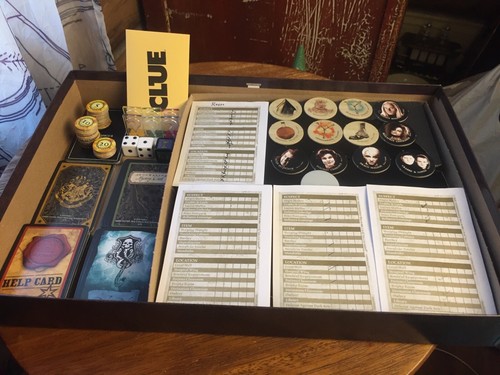 2016 Harry Potter Clue Board Game Moving Hogwarts Game Board 100% Complete - Picture 10 of 12