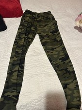 Camo women  s joggers green and black