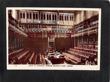 B2418 UK London House of Commons Speakers Chair c1931 vintage postcard