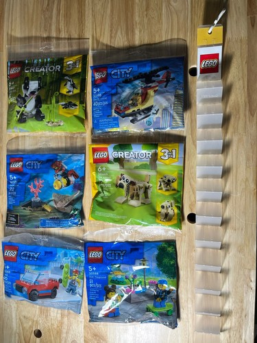 Lego Polybag Lot (30666 30641 30568 30566 30588 30370) Display Hanger Included - Picture 2 of 3