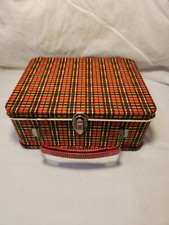 Vintage Ohio Art Plaid Metal Lunchbox Made In USA Bryan, OH