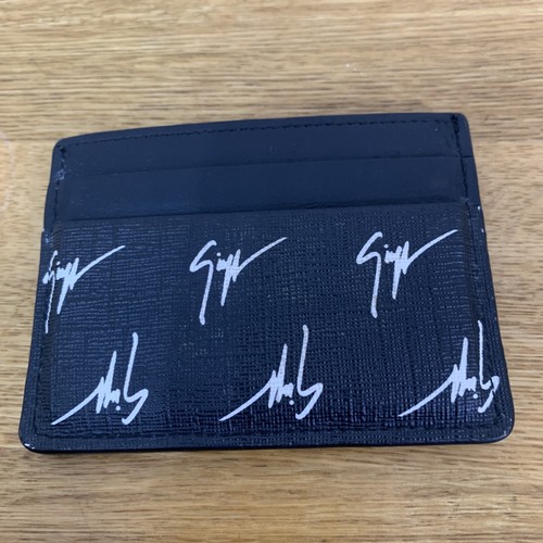 Giuseppe Zanotti signature black leather logo card holder VGC - Picture 4 of 13