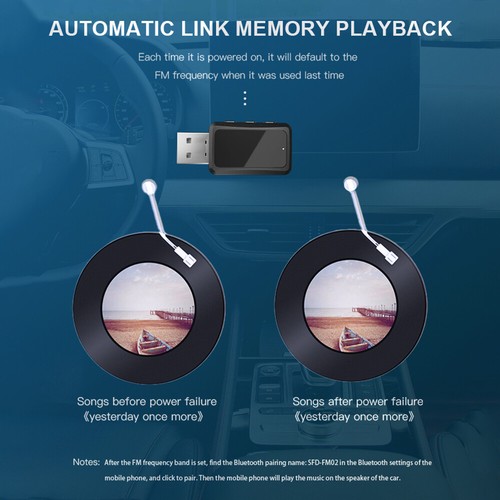USB Bluetooth 5.3 Wireless Car FM Transmitter Aux Stereo Audio Adapter Receiver - Photo 11/18