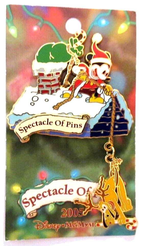 WDW MICKEY y PLUTO SANTA EN TECHO ESPECTÁCULO DE PASADORES 2005 - LE DE 750 - #42370 Foto 3 de 4