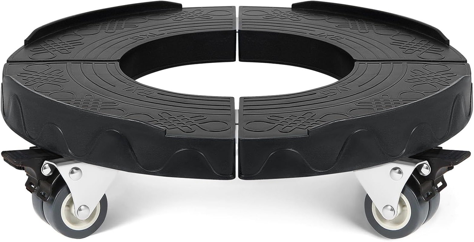 Trash Can Dolly Wheels Adjustable 15-19 Inch round Dolly with 4 Wheels Drum Doll-image