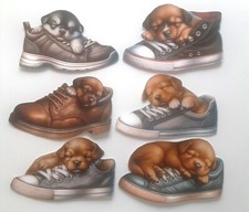 3D UPick Puppy Dog Sleeping Shoes Sneakers Scrapbook Card Embellishment 3944