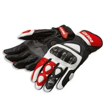 ducati motorcycle leather racing gloves Red/White/Black