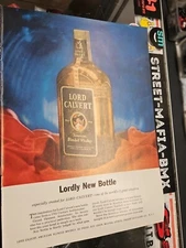 1957 Lord Calvert American blended Whiskey Distillery Liquor Ad Man Cave Bar Art