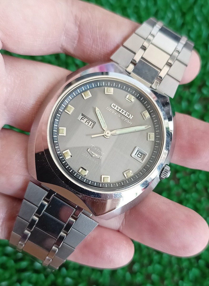 RARE VINTAGE CITIZEN SEVEN STAR DELUXE AUTOMATIC 23 JEWELS