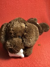20" Walgreens brown dog white bone plush stuffed