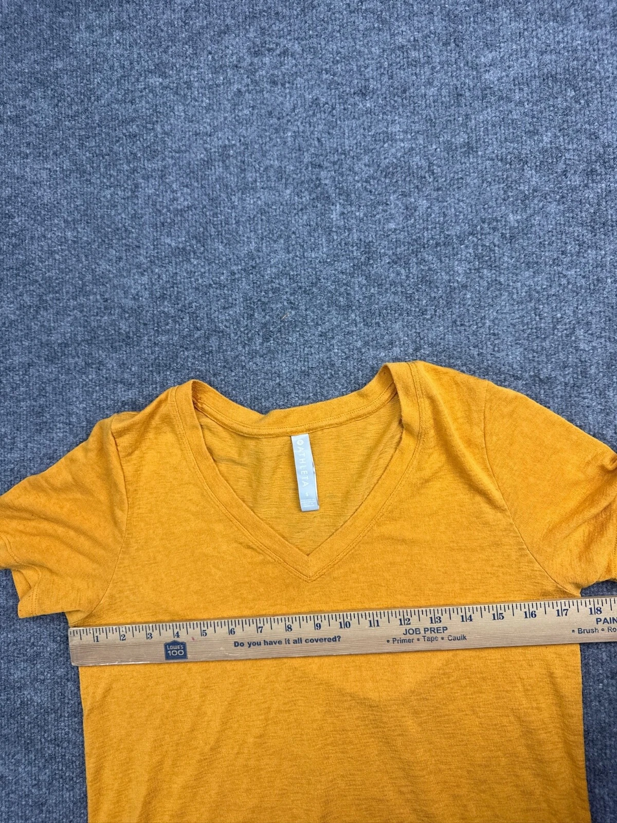 athleta short sleeve v neck basic tee rounded hem shirt
