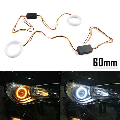 Angel Eye Led Rings 60mm Dual Color Switchback Halo Rings Angel Eye ...
