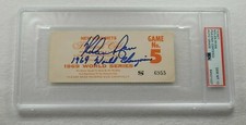 Rare 1969 NOLAN RYAN Signed WORLD SERIES Diamond Club Game 5 Ticket-PSA 10 Auto