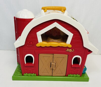 NEW - Battat Big Red Barn Animal Farm Playset Includes Farmer & 4 Animals
