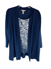 White Stag Extra Large 16 To 18 Two-Part Sweater Women  s Blue