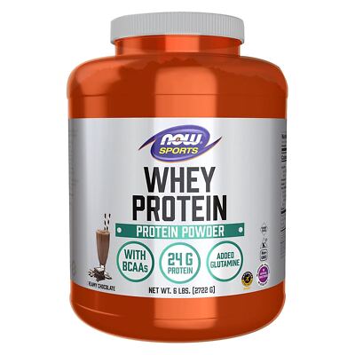 NOW FOODS Whey Protein Creamy Chocolate Powder 6 lbs.