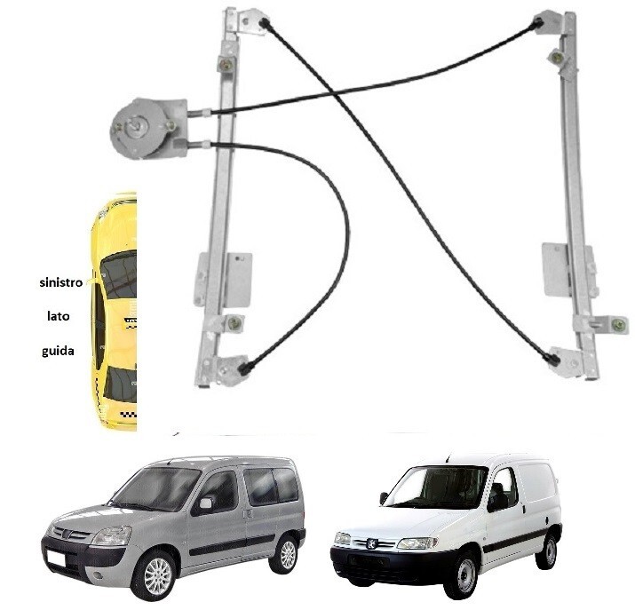 ALZAVETRO ANTERIORE SX MANUALE PEUGEOT RANCH PARTNER 1996-2008