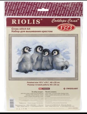RIOLIS Counted Cross Stitch Kit 15.75''X9.75''-Funny Penguins (14 Count) -R1323