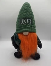 Rae Dunn St. Patrick'S Gnome Lucky 16 Inch Figurine Doll Felt Hat Great Price!