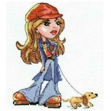"Lady Jeans" Unprinted Needlework Kit 0-54