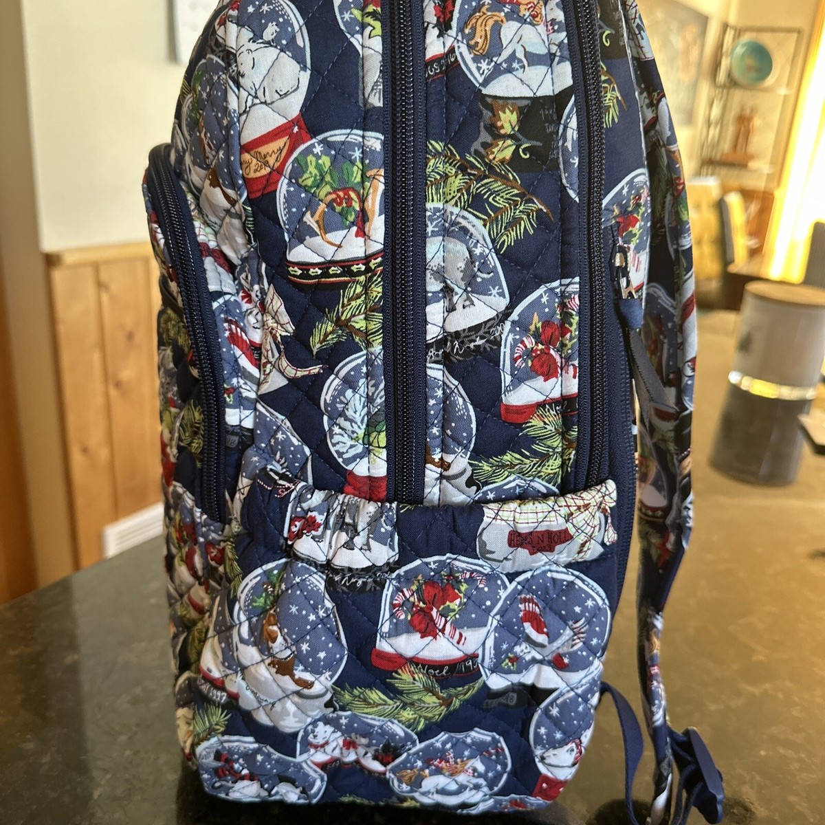 NWT Vera Bradley Snow Globe campus backpack NWT Vera Bradley Campus Backpack Bag - Snow Globe Motifs | eBay main image 3