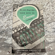 At Your Fingertips... Your Keys To Success Underwood Typewriter Booklet 1950 thumbnail
