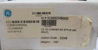 GE FANUC IC200CHS002L/  IC200CHS002  I/O CARRIER BOX STYLE - NEW W/ FILTHY BOX