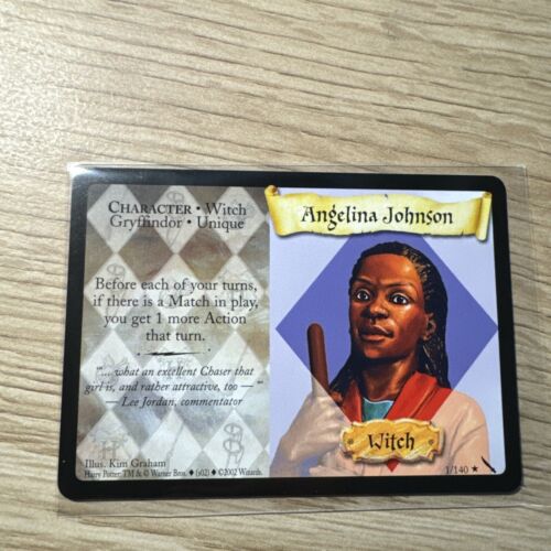 Harry Potter Angelina Johnson Non-Holo Rare 1/140 Chamber of Secrets Mint - Picture 1 of 2